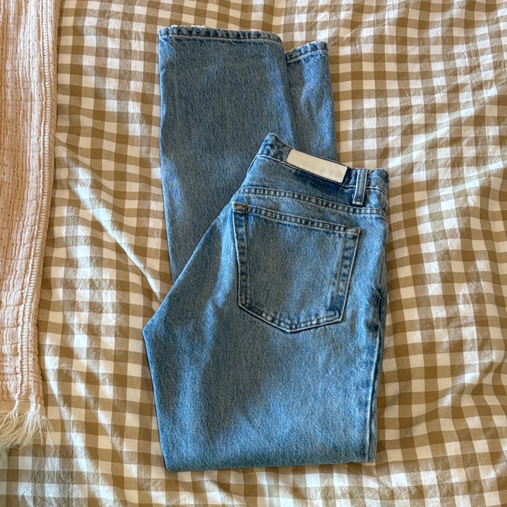 Re/Done Blue Straight Leg Jeans